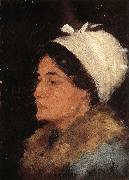 Nicolae Grigorescu Painter's Wife oil on canvas